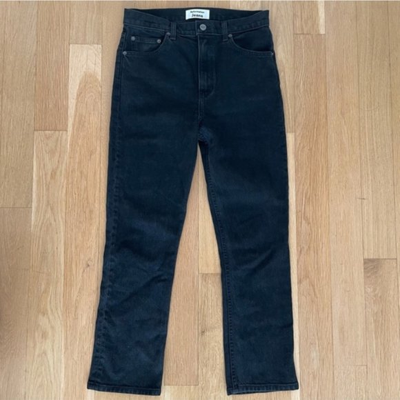 Reformation Liza High Straight Crop jean in black - Picture 2 of 7